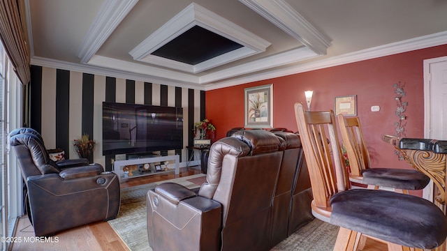 44 Kentucky Way, Freehold, NJ 07728 - cinema with crown molding and wood finished floors
