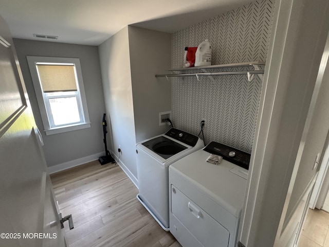 1464 Earie Way, Forked River, NJ 08731 - laundry area with washing machine and clothes dryer and light wood finished floors