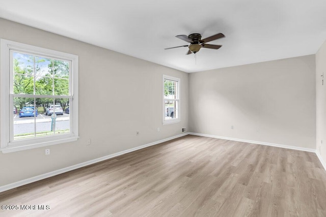 63 Oak Ln, Eatontown, NJ 07724 - spare room with light wood-style floors and ceiling fan