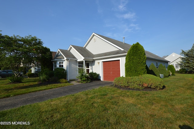 3333 Deep River Ln, Toms River, NJ 08755 - view of front of home with a garage, asphalt driveway, and a front yard