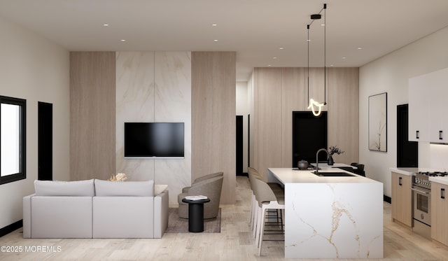 401 Boulevard 202, Seaside Heights, NJ 08751 - living room with light wood finished floors and recessed lighting