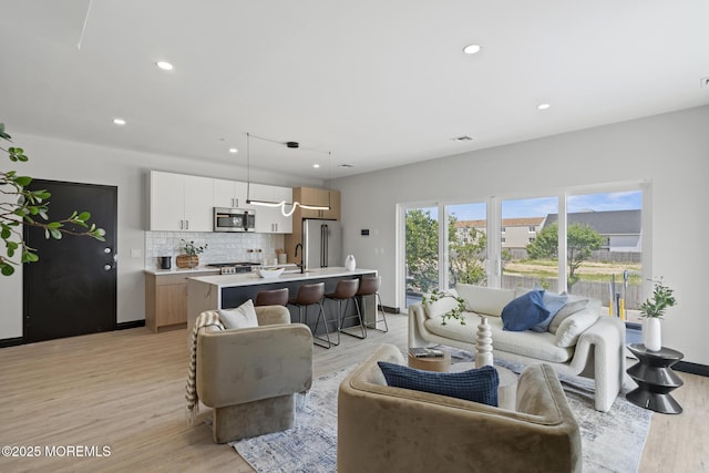 401 Boulevard 202, Seaside Heights, NJ 08751 - living area with light wood finished floors and recessed lighting