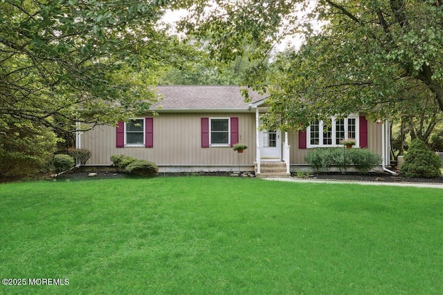 444 Cook Rd, Jackson, NJ 08527 - ranch-style house with a front lawn and roof with shingles