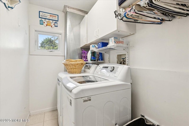444 Cook Rd, Jackson, NJ 08527 - laundry area with cabinet space, washer and clothes dryer, and light tile patterned floors