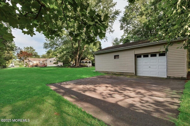 444 Cook Rd, Jackson, NJ 08527 - view of grassy yard featuring an outdoor structure and a garage