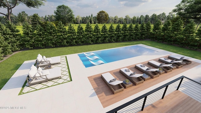 441 Slocum Pl, Oakhurst, NJ 07755 - view of pool featuring a lawn and a patio