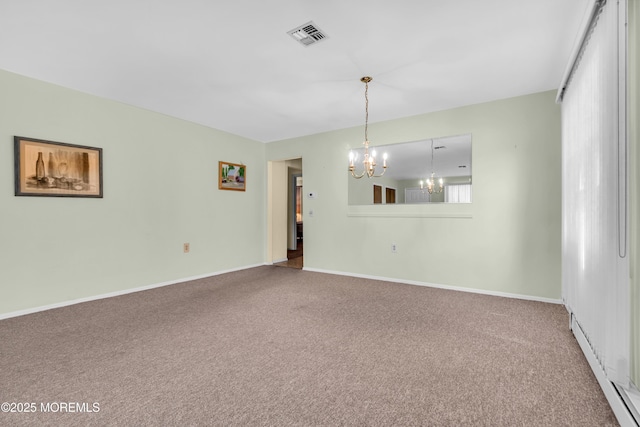 46 Carmacks Way, Toms River, NJ 08757 - carpeted spare room with a chandelier and baseboards