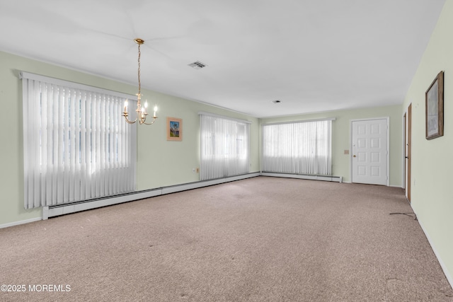 46 Carmacks Way, Toms River, NJ 08757 - unfurnished room with carpet floors and a chandelier