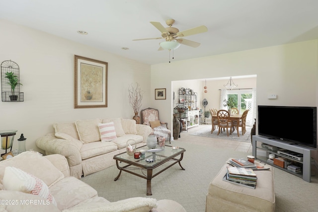 8001/2 Schoolhouse Rd, Brielle, NJ 08730 - carpeted living area with a ceiling fan