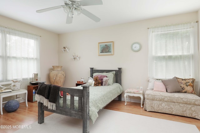 8001/2 Schoolhouse Rd, Brielle, NJ 08730 - bedroom with wood finished floors and a ceiling fan