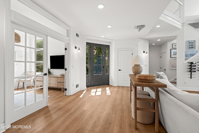 199-203 Lake Ave, Island Heights, NJ 08732 - entrance foyer with plenty of natural light, light wood-style flooring, and recessed lighting