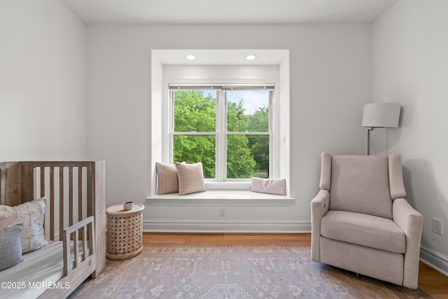 199-203 Lake Ave, Island Heights, NJ 08732 - bedroom with a crib, wood finished floors, and recessed lighting