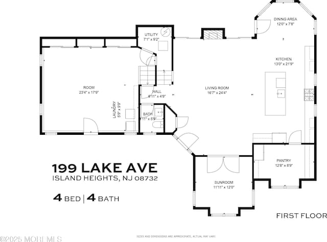 199-203 Lake Ave, Island Heights, NJ 08732 - view of floor plan / room layout