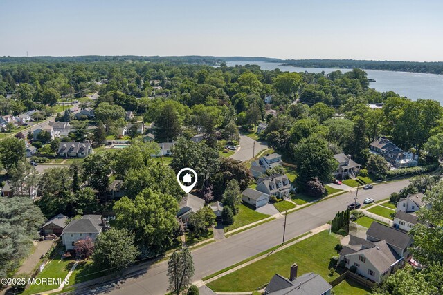 79 Lake Shore Dr, Red Bank, NJ 07701 - aerial view of residential area featuring a nearby body of water