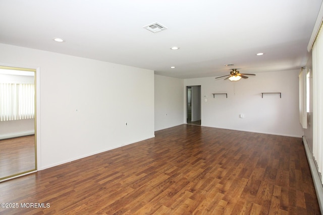 288 Barbados Dr N, Toms River, NJ 08757 - spare room featuring wood finished floors, recessed lighting, and ceiling fan