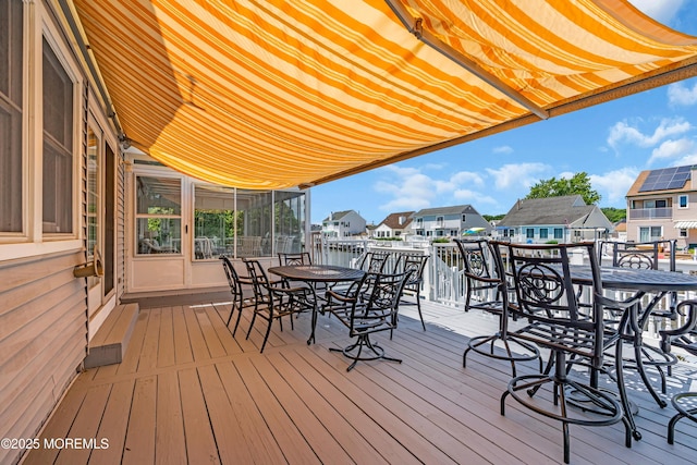82 Spinnaker Ct, Bayville, NJ 08721 - deck featuring outdoor dining area and a residential view