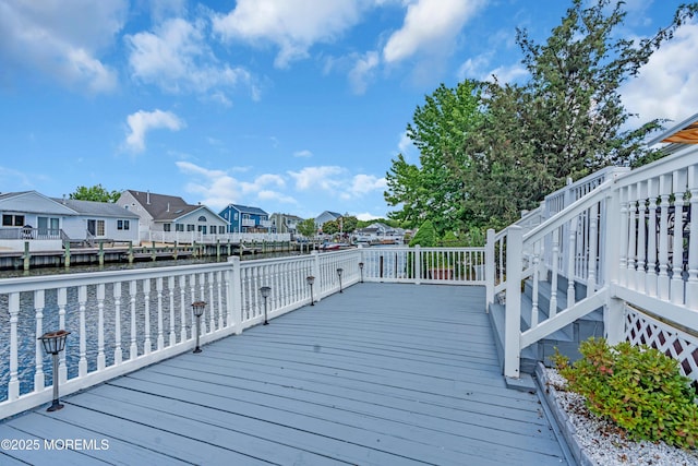 82 Spinnaker Ct, Bayville, NJ 08721 - wooden terrace with a water view and a residential view