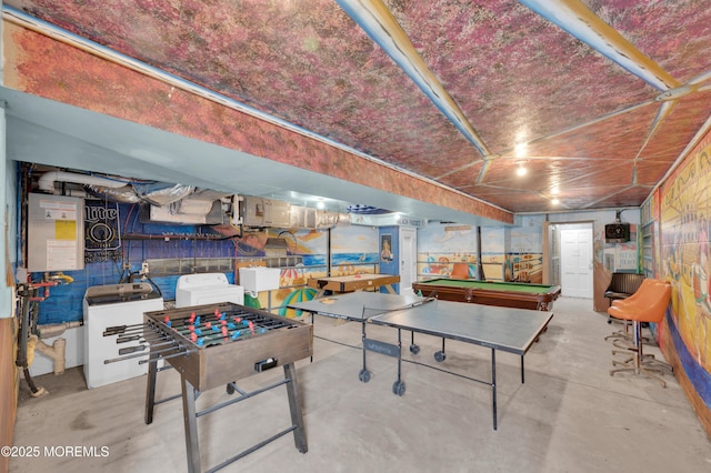 241 Hiering Ave, Seaside Heights, NJ 08751 - recreation room with concrete flooring and billiards