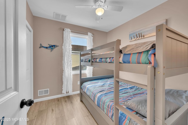 241 Hiering Ave, Seaside Heights, NJ 08751 - bedroom featuring wood finished floors and a ceiling fan