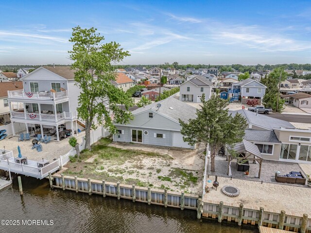 11 W Thames Rd, Little Egg Harbor, NJ 08087 - aerial view of residential area with a large body of water