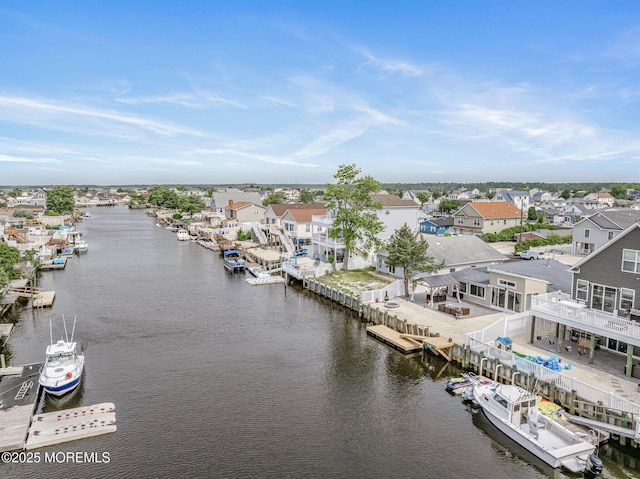 11 W Thames Rd, Little Egg Harbor, NJ 08087 - aerial perspective of suburban area featuring a nearby body of water