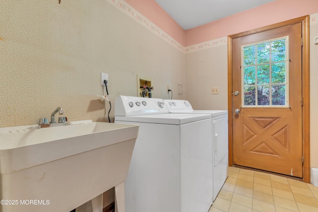 22 Hunt Rd, Freehold, NJ 07728 - washroom featuring independent washer and dryer and light tile patterned flooring