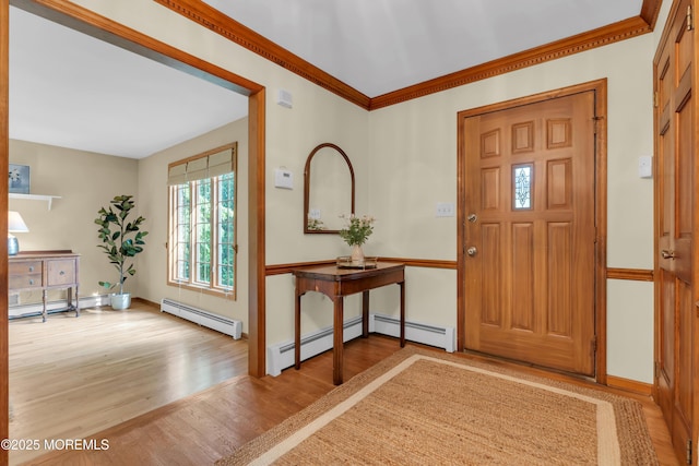 22 Hunt Rd, Freehold, NJ 07728 - entryway with a baseboard radiator and wood finished floors