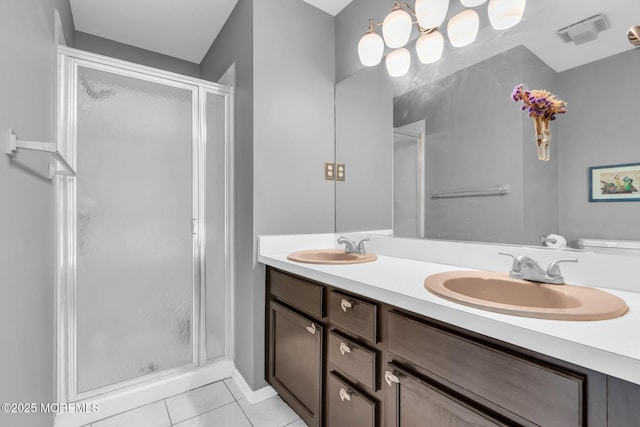 134 Marina Bay Ct, Highlands, NJ 07732 - bathroom with a stall shower and double vanity
