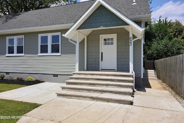 623 Central Ave, Union Beach, NJ 07735 - view of front of house featuring crawl space and roof with shingles