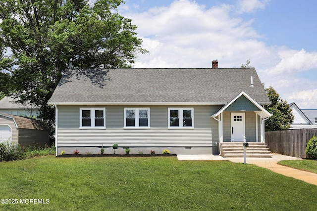 623 Central Ave, Union Beach, NJ 07735 - view of front of house with a shingled roof and a chimney
