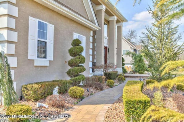 6 Meadow Run Ct, Jackson, NJ 08527 - doorway to property featuring stucco siding