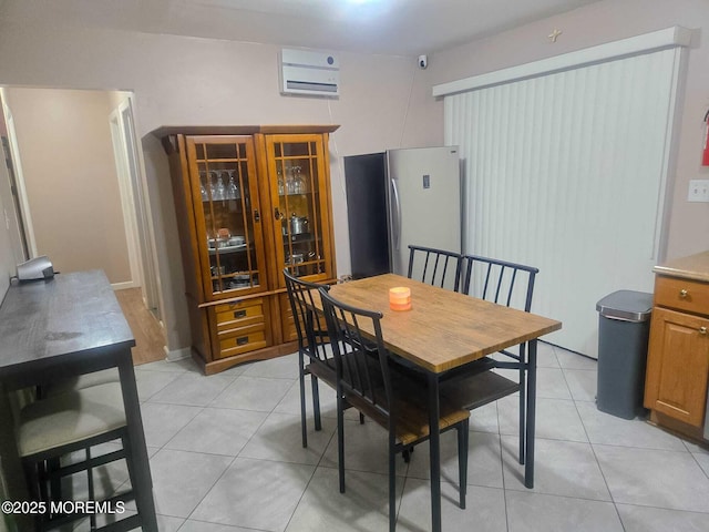 207 Delaware Ave, Cliffwood, NJ 07721 - dining room with a wall mounted AC and light tile patterned floors