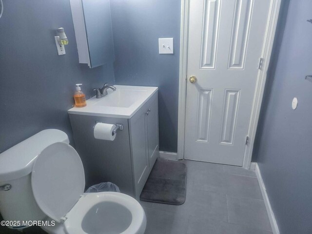 207 Delaware Ave, Cliffwood, NJ 07721 - half bathroom featuring vanity and tile patterned floors