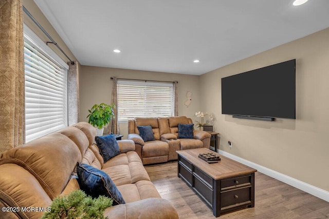 26 Kathy Ct, Brick, NJ 08724 - living room featuring light wood-style flooring and recessed lighting