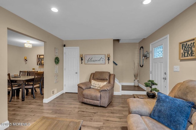 26 Kathy Ct, Brick, NJ 08724 - living room with wood finished floors and recessed lighting
