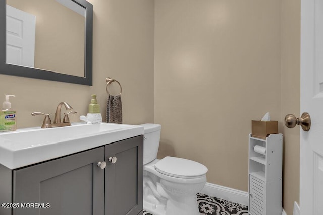 26 Kathy Ct, Brick, NJ 08724 - half bath featuring vanity and tile patterned floors