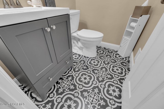 26 Kathy Ct, Brick, NJ 08724 - half bathroom with tile patterned flooring and vanity