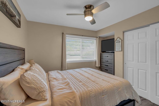 26 Kathy Ct, Brick, NJ 08724 - bedroom with wood finished floors and ceiling fan