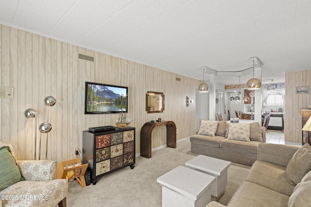 51 Hiering Ave Unit C 12, Seaside Heights, NJ 08751 - living area featuring carpet and wood walls