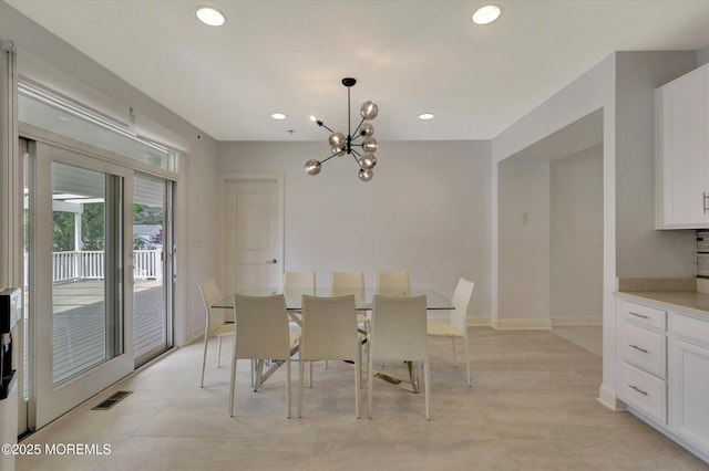 1 Country Club Dr, Deal, NJ 07723 - dining space featuring a chandelier and recessed lighting