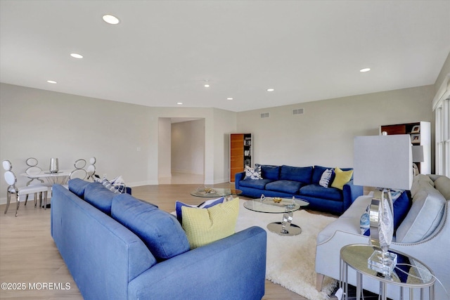 1 Country Club Dr, Deal, NJ 07723 - living room featuring light wood finished floors and recessed lighting