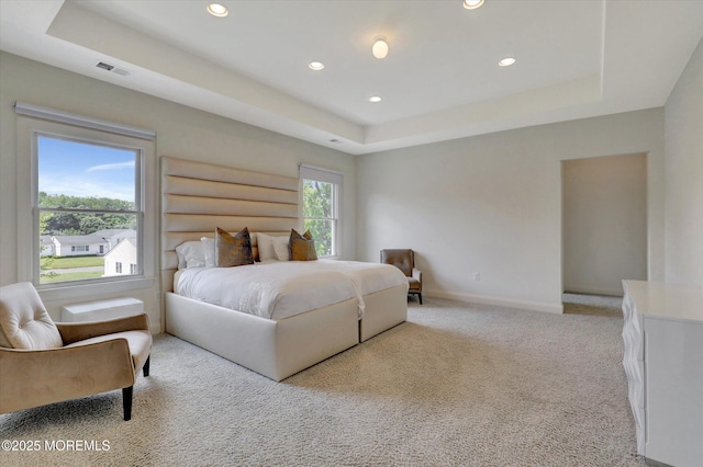 1 Country Club Dr, Deal, NJ 07723 - bedroom with a raised ceiling, light colored carpet, and recessed lighting