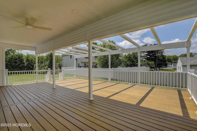 1 Country Club Dr, Deal, NJ 07723 - wooden terrace with a ceiling fan