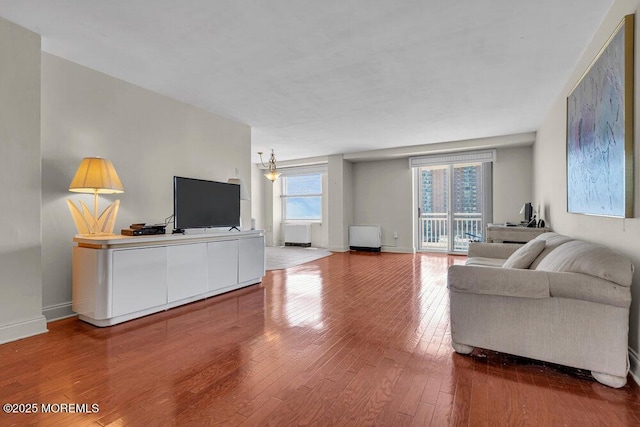 101 S Plaza Pl Unit 806, Atlantic City, NJ 08401 - living area with wood-type flooring and radiator