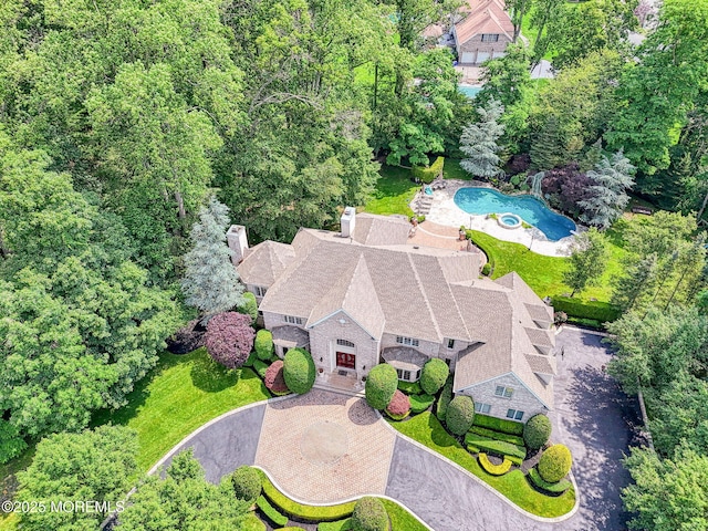 2 Red Oak, Holmdel, NJ 07733 - aerial view of property and surrounding area featuring a pool