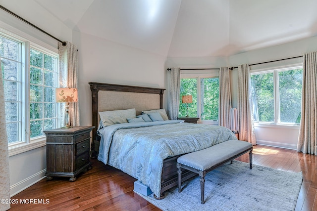2 Red Oak, Holmdel, NJ 07733 - bedroom featuring lofted ceiling and hardwood / wood-style flooring