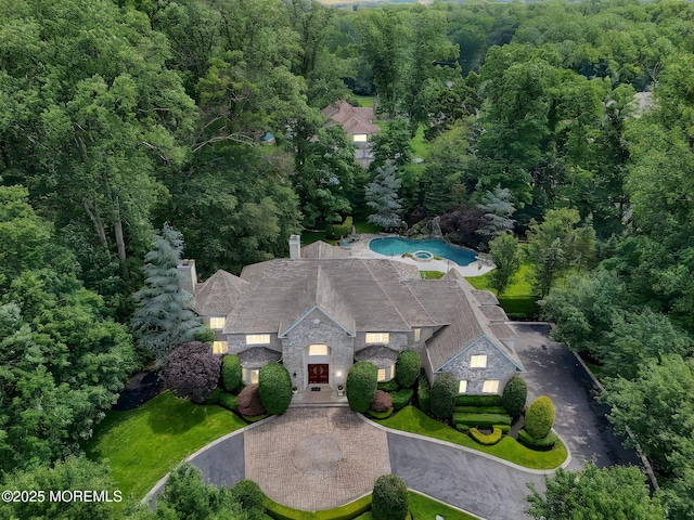 2 Red Oak, Holmdel, NJ 07733 - view of subject property featuring a forest and a pool