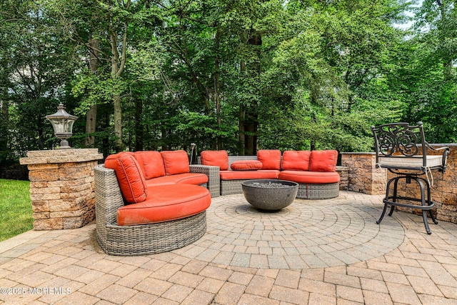 2 Red Oak, Holmdel, NJ 07733 - view of patio / terrace with an outdoor hangout area