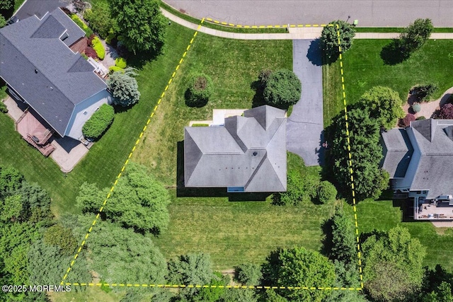 24 Rutledge Rd, Marlboro, NJ 07746 - aerial view of property and surrounding area featuring property parcel outlined