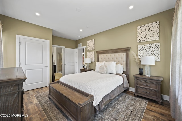 518 Tavern Rd, Monroe, NJ 08831 - bedroom featuring dark wood-style floors and recessed lighting